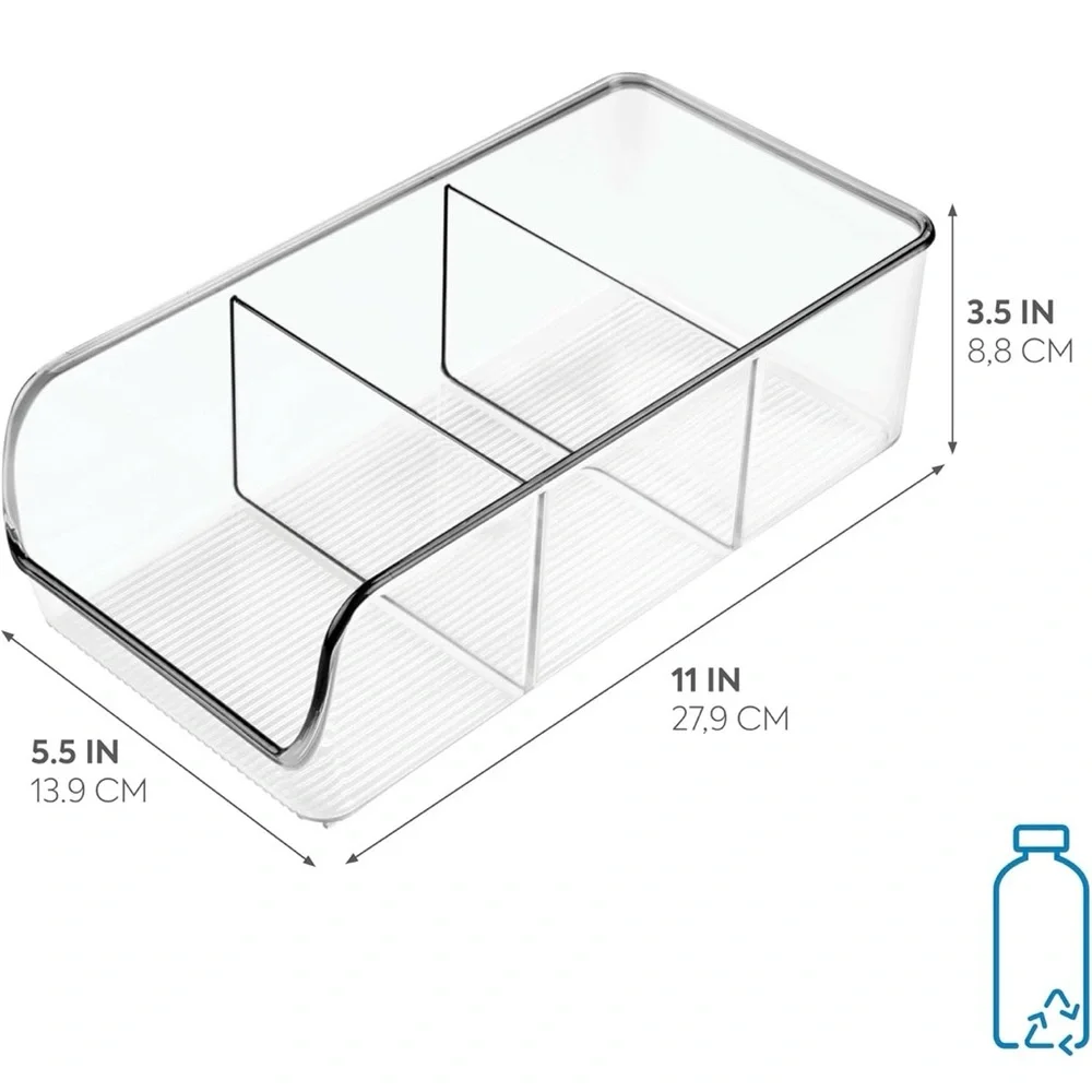 NWT InterDesign Linus Pantry, Refrigerator, Freezer Storage Container, Clear